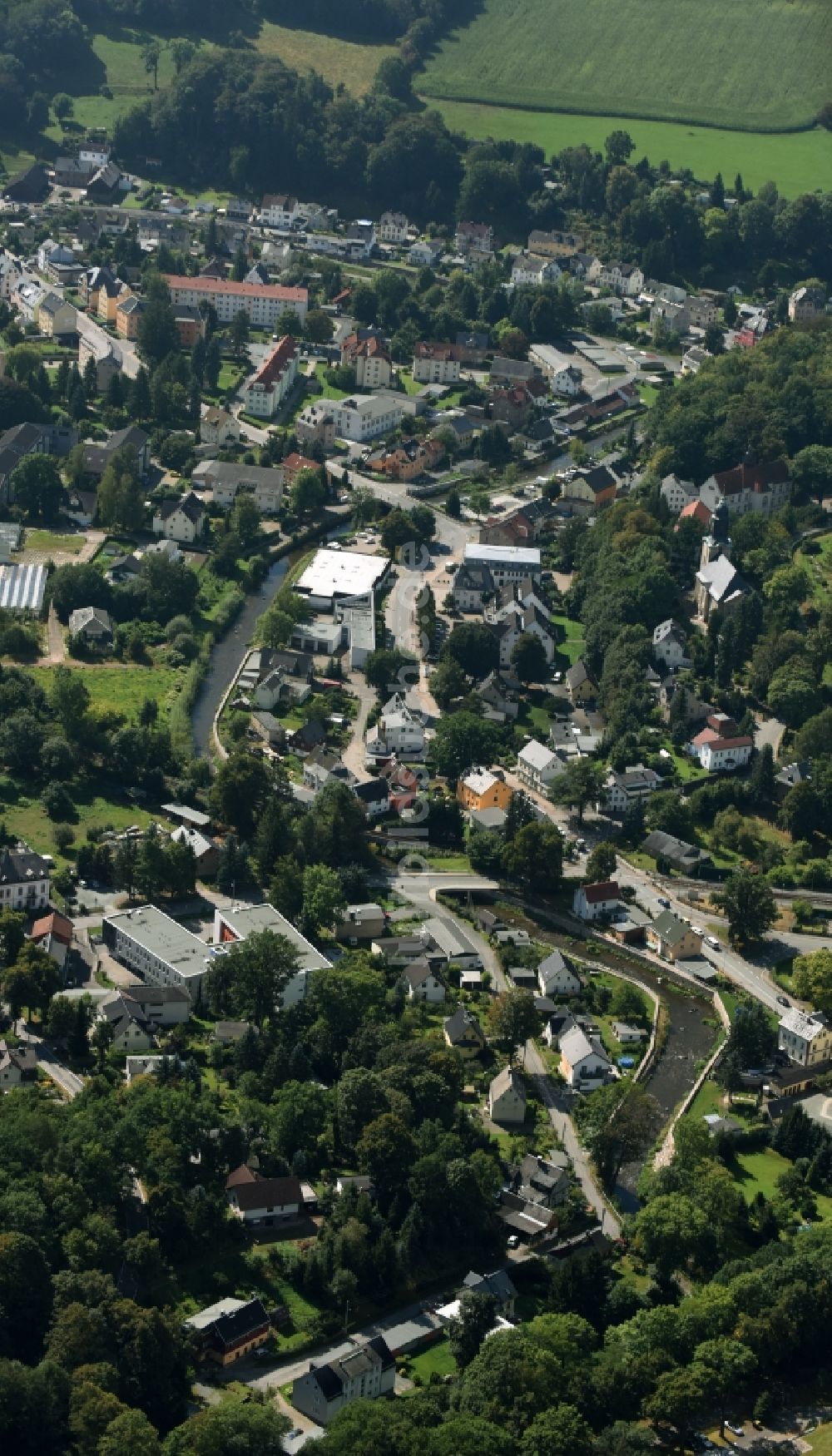 Luftbild Einsiedel - Ortsansicht in Einsiedel im Bundesland Sachsen