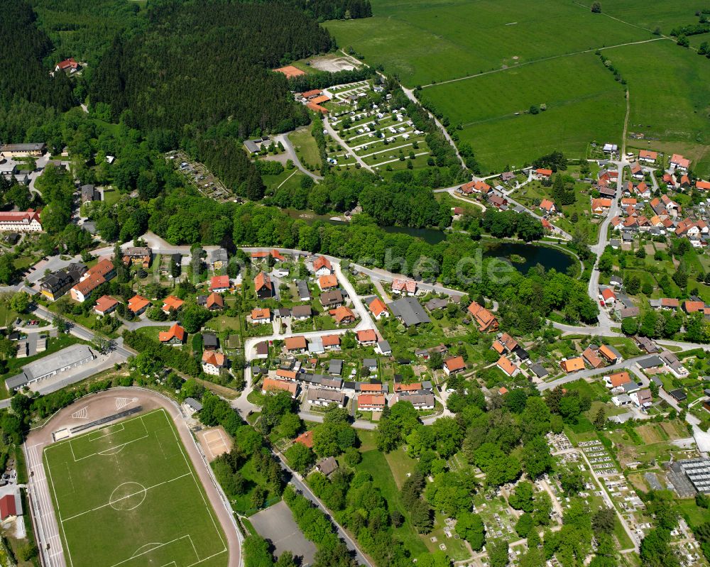 Luftaufnahme Elbingerode (Harz) - Ortsansicht in Elbingerode (Harz) im Bundesland Sachsen-Anhalt, Deutschland