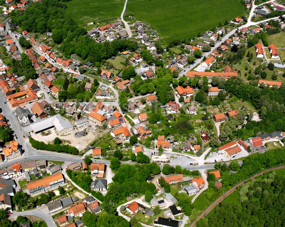 Elbingerode (Harz) aus der Vogelperspektive: Ortsansicht in Elbingerode (Harz) im Bundesland Sachsen-Anhalt, Deutschland