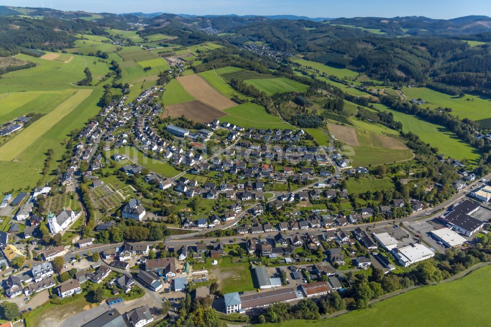 Elspe von oben - Ortsansicht in Elspe im Bundesland Nordrhein-Westfalen, Deutschland