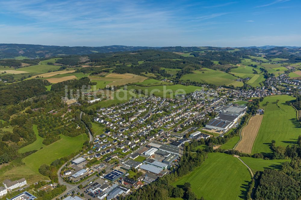 Elspe von oben - Ortsansicht in Elspe im Bundesland Nordrhein-Westfalen, Deutschland