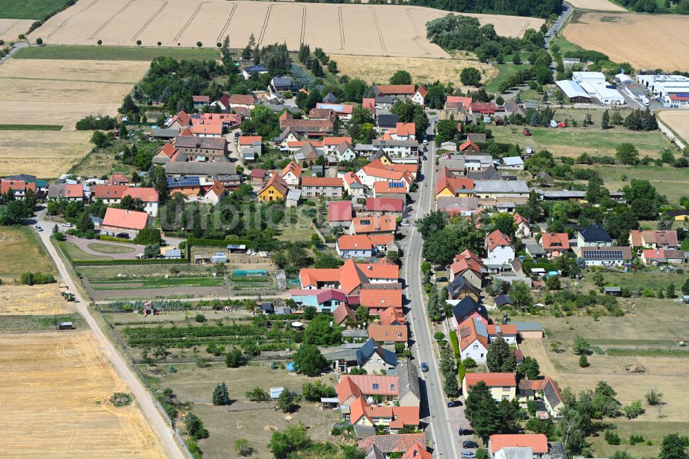 Luftaufnahme Goseck - Ortsansicht entlang der Burgstraße in Goseck im Bundesland Sachsen-Anhalt, Deutschland