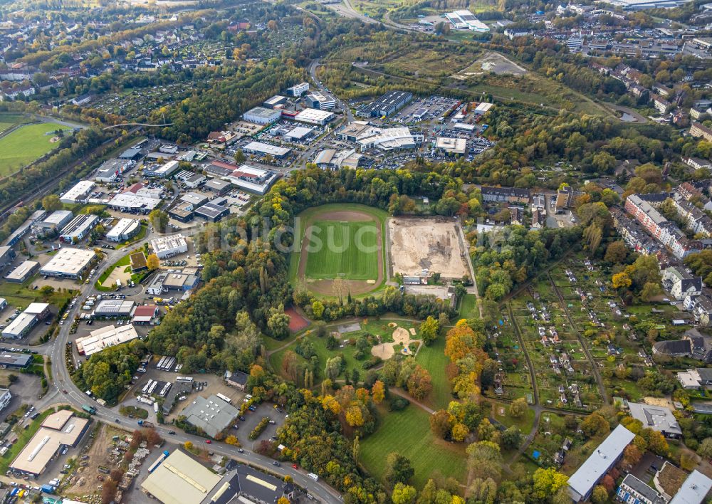 Luftbild Bochum - Ortsansicht entlang der Dorstener Straße im Ortsteil Hamme in Bochum im Bundesland Nordrhein-Westfalen, Deutschland