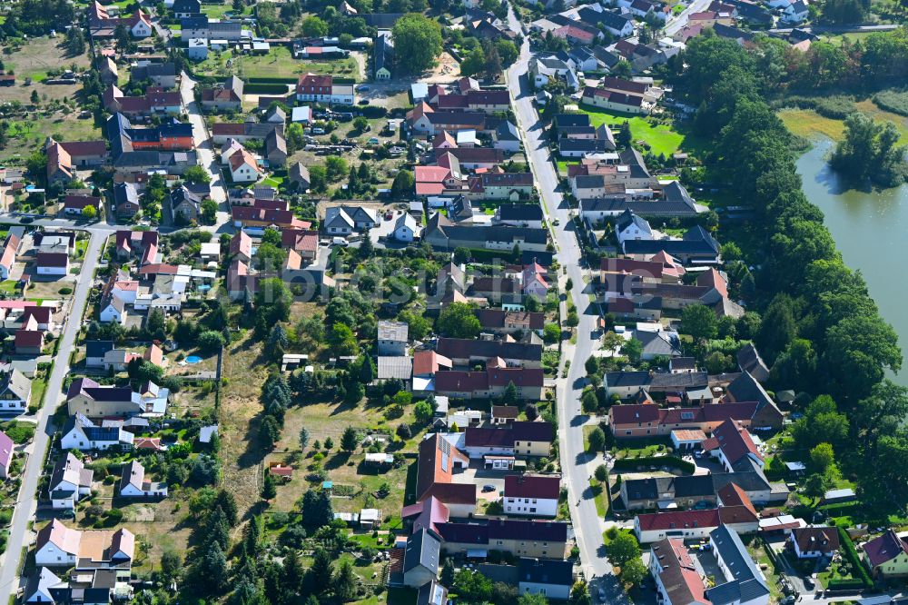 Luftbild Lindenau - Ortsansicht entlang der Hauptstraße in Lindenau im Bundesland Brandenburg, Deutschland