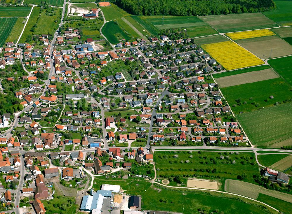 Luftbild Erbach - Ortsansicht in Erbach im Bundesland Baden-Württemberg, Deutschland