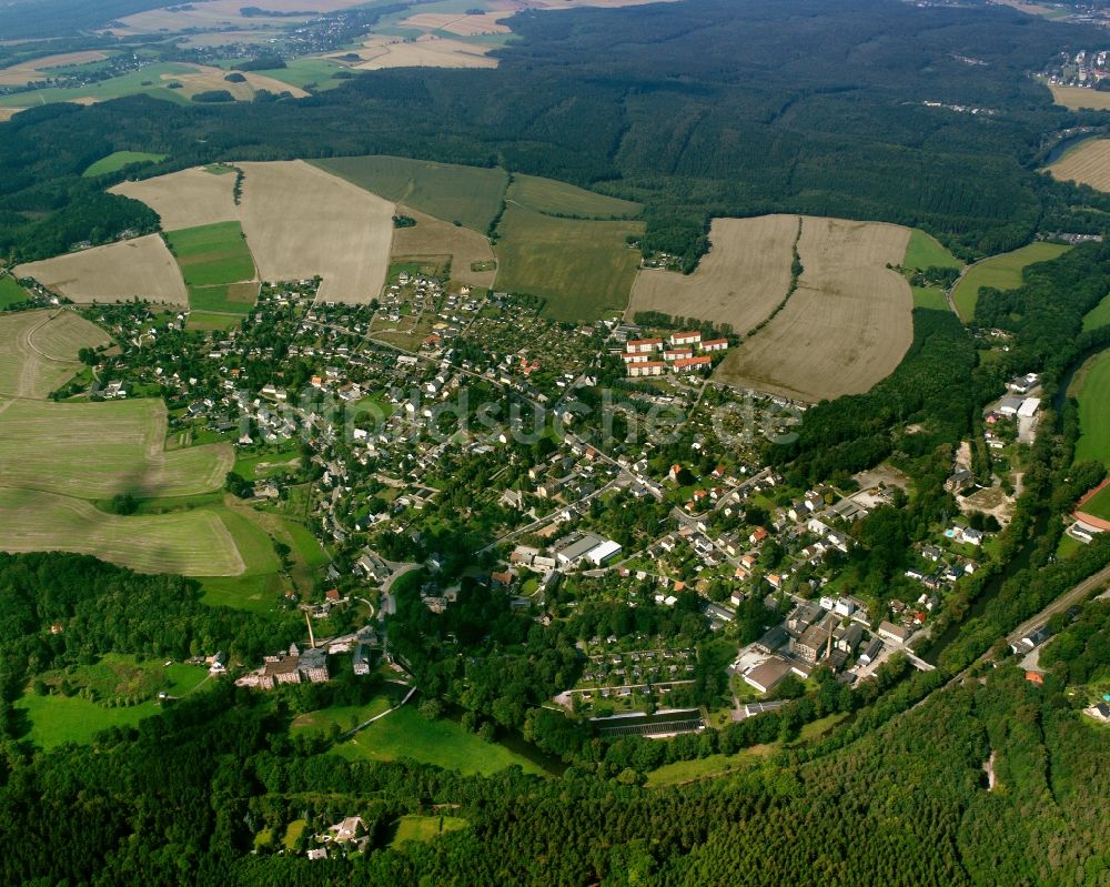 Erdmannsdorf aus der Vogelperspektive: Ortsansicht in Erdmannsdorf im Bundesland Sachsen, Deutschland