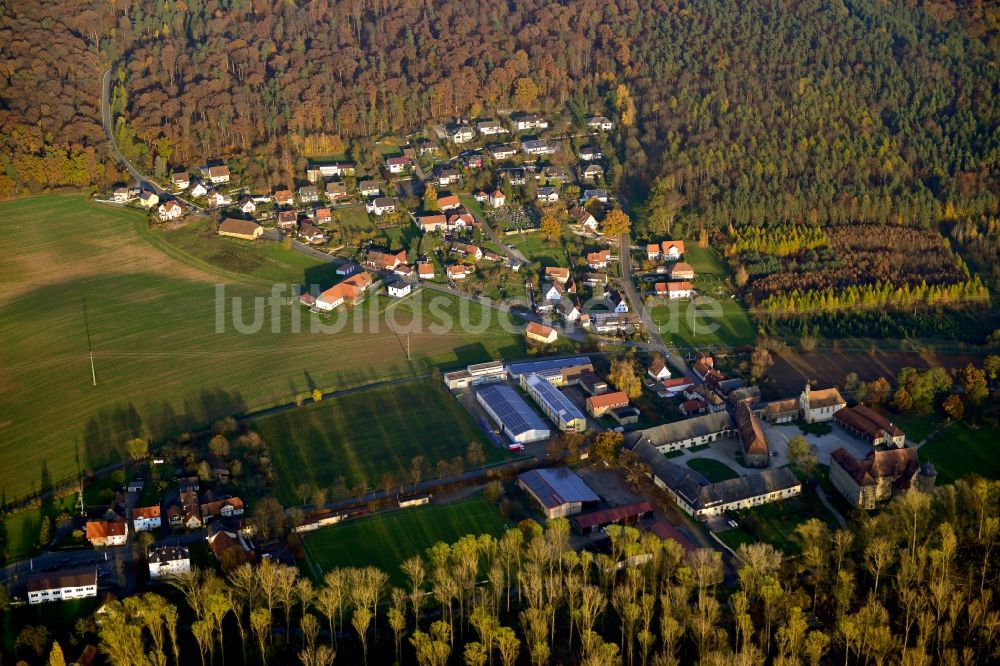 Eyrichshof aus der Vogelperspektive: Ortsansicht von Eyrichshof im Bundesland Bayern