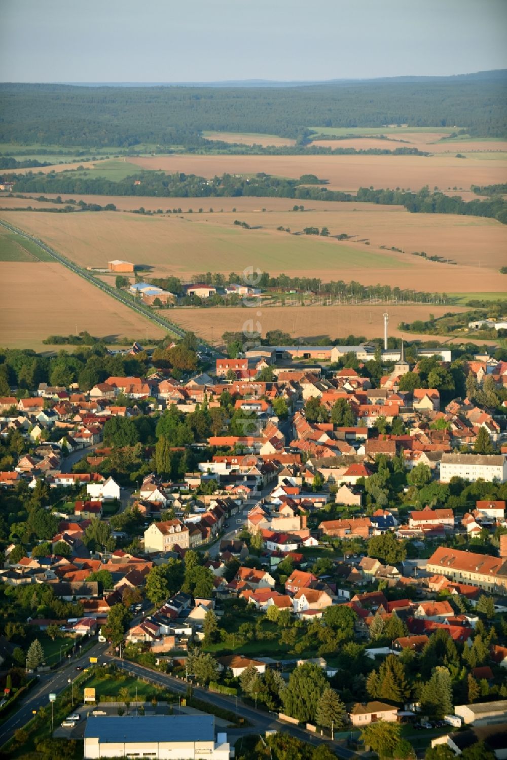 Falkenstein/Harz von oben - Ortsansicht in Falkenstein/Harz im Bundesland Sachsen-Anhalt, Deutschland