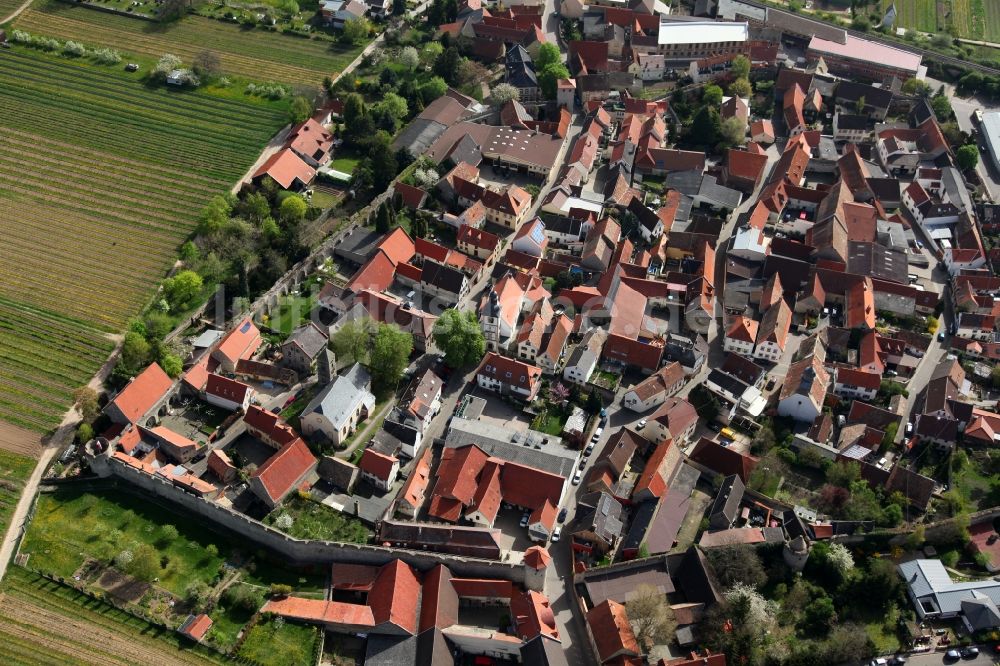 Luftaufnahme Flörsheim - Dalsheim - Ortsansicht vom Flörsheim-Dalsheim im Bundesland Rheinland-Pfalz