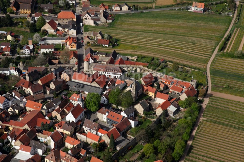 Luftbild Flörsheim - Dalsheim - Ortsansicht vom Flörsheim-Dalsheim im Bundesland Rheinland-Pfalz