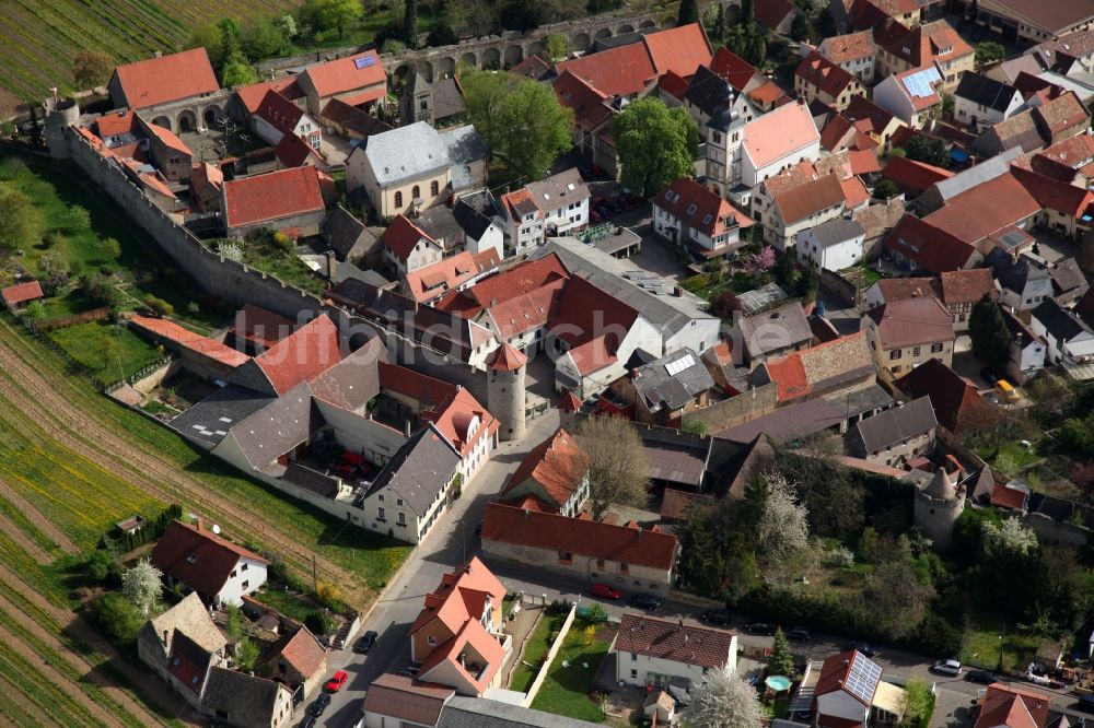 Luftaufnahme Flörsheim - Dalsheim - Ortsansicht vom Flörsheim-Dalsheim im Bundesland Rheinland-Pfalz