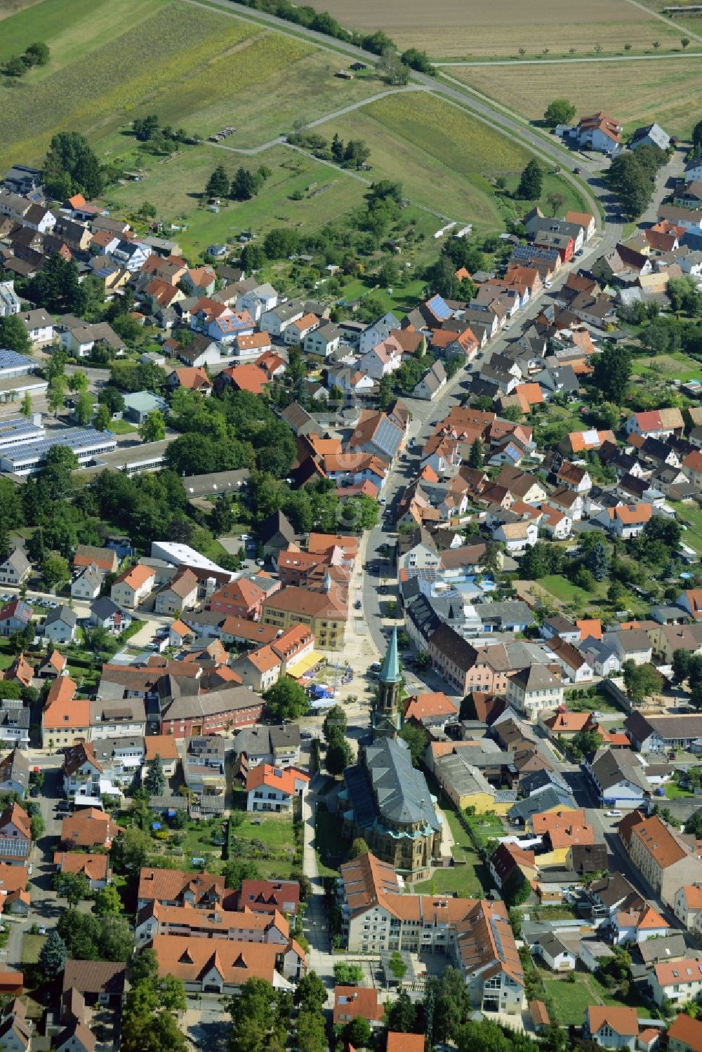 Forst von oben - Ortsansicht in Forst im Bundesland Baden-Württemberg