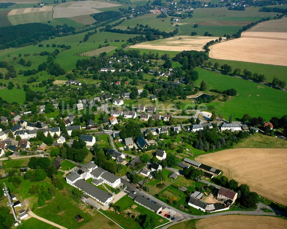 Luftaufnahme Frauenstein - Ortsansicht in Frauenstein im Bundesland Sachsen, Deutschland