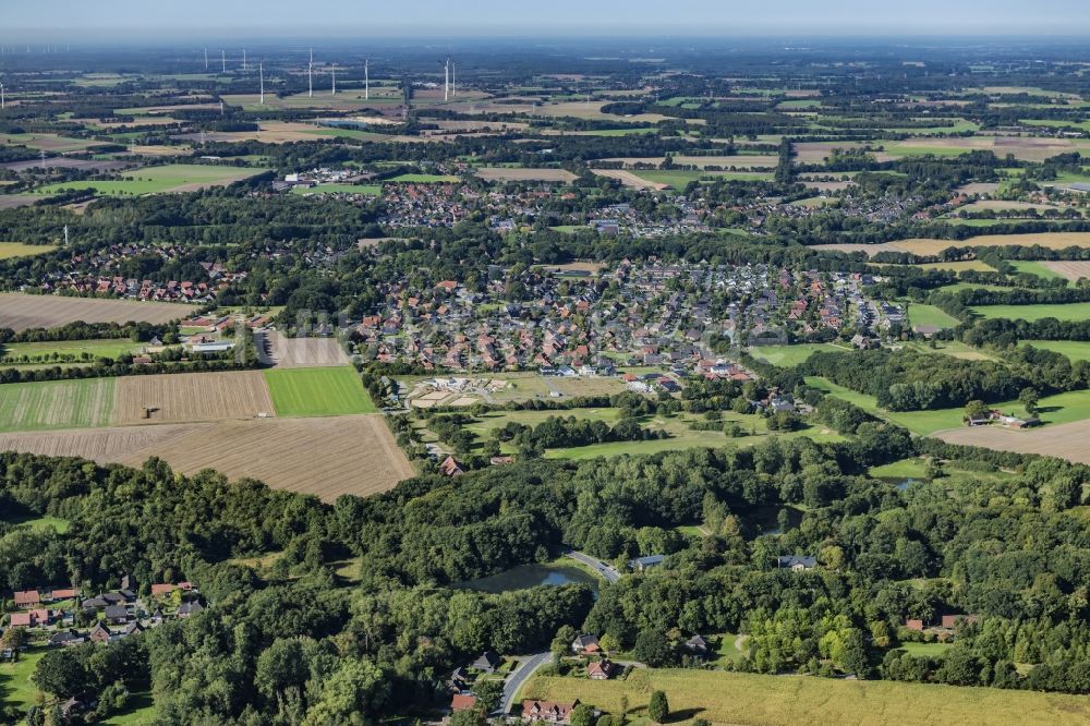 Fredenbeck von oben - Ortsansicht in Fredenbeck im Bundesland Niedersachsen, Deutschland