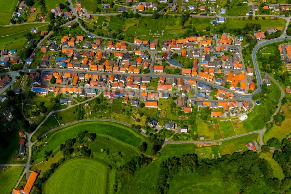 Luftbild Freienhagen - Ortsansicht in Freienhagen im Bundesland Hessen, Deutschland