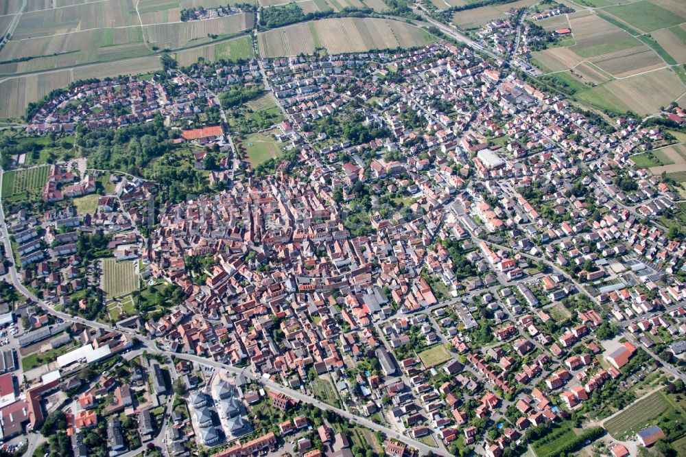 Luftbild Freinsheim - Ortsansicht in Freinsheim im Bundesland Rheinland-Pfalz, Deutschland