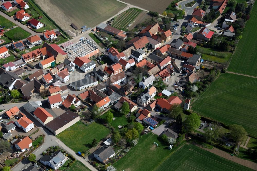 Luftbild Frettenheim - Ortsansicht von Frettenheim ist eine Ortsgemeinde im Landkreis Alzey-Worms in Rheinland-Pfalz