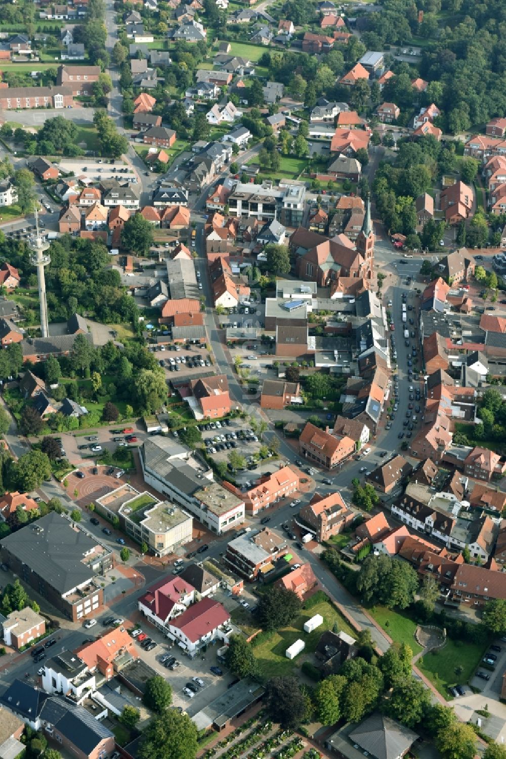 Friesoythe aus der Vogelperspektive: Ortsansicht in Friesoythe im Bundesland Niedersachsen