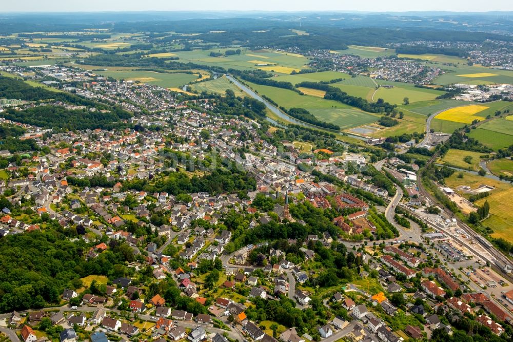 Luftaufnahme Fröndenberg/Ruhr - Ortsansicht in Fröndenberg/Ruhr im Bundesland Nordrhein-Westfalen