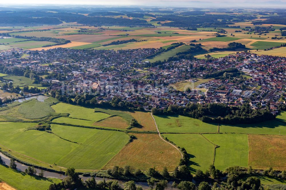 Frontenhausen von oben - Ortsansicht in Frontenhausen im Bundesland Bayern, Deutschland