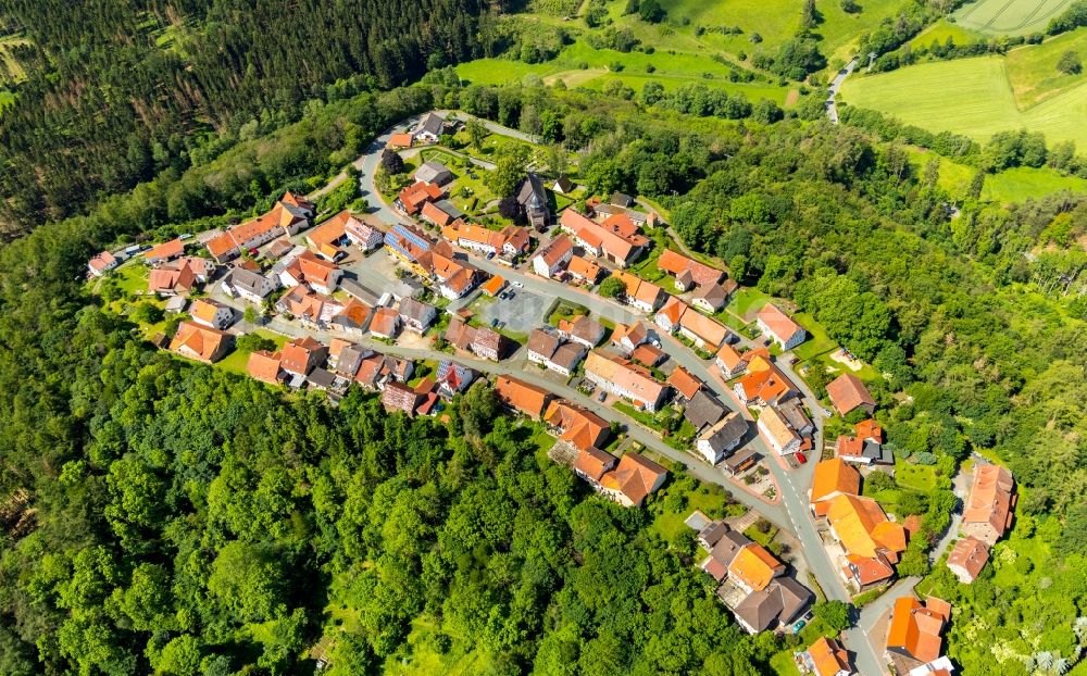 Luftbild Fürstenberg - Ortsansicht in Fürstenberg im Bundesland Hessen, Deutschland