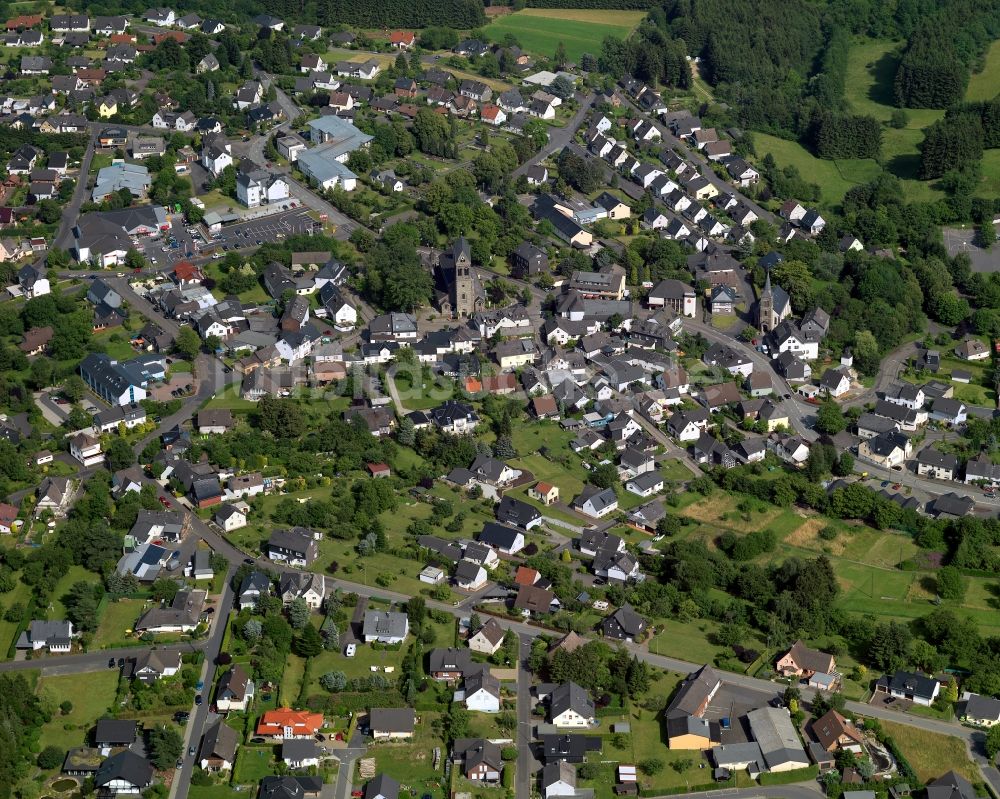 Gebhardshain aus der Vogelperspektive: Ortsansicht von in Gebhardshain im Bundesland Rheinland-Pfalz