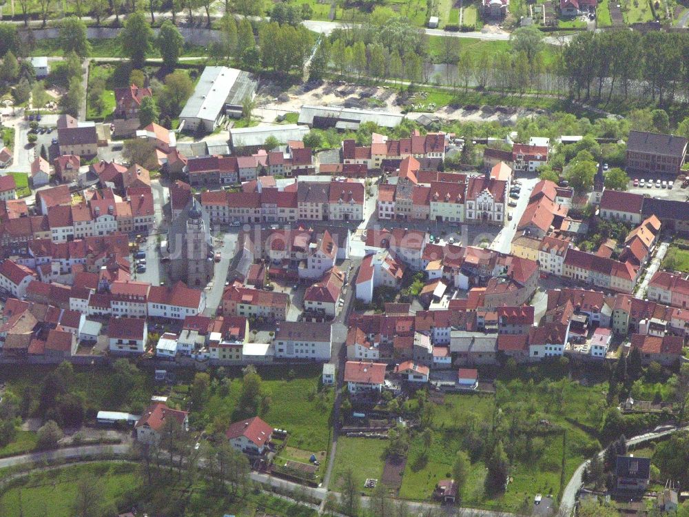 Geisa von oben - Ortsansicht in Geisa im Bundesland Thüringen, Deutschland