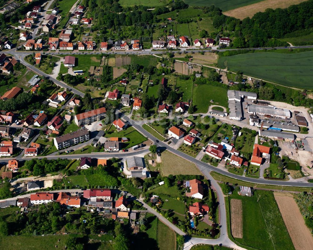 Geisleden aus der Vogelperspektive: Ortsansicht in Geisleden im Bundesland Thüringen, Deutschland