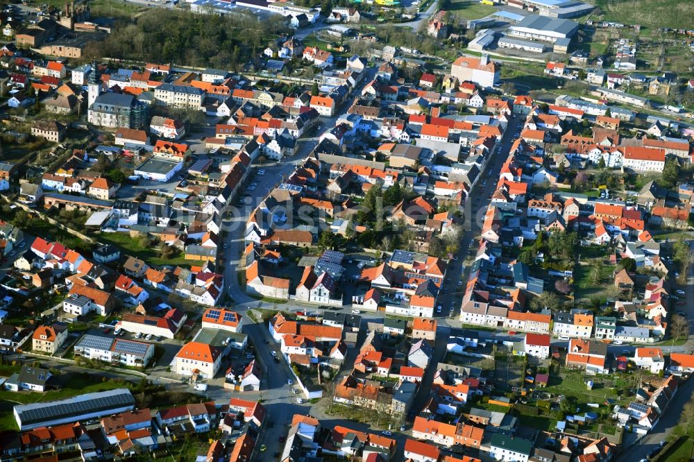 Luftaufnahme Allstedt - Ortsansicht der Gemeinde Allstedt im Bundesland Sachsen-Anhalt, Deutschland