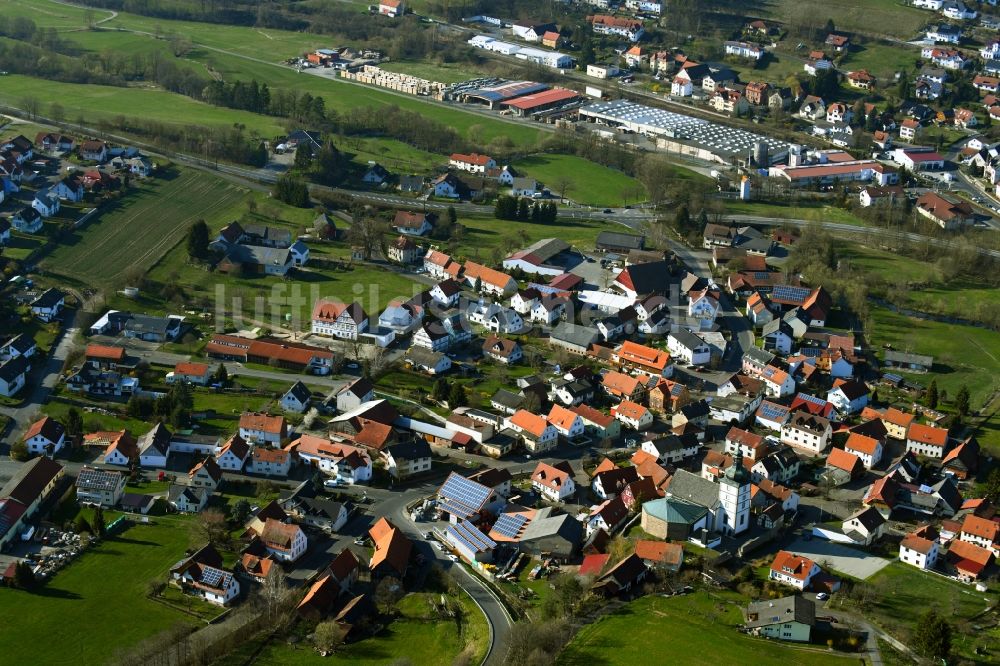 Ebersburg von oben - Ortsansicht der Gemeinde Ebersburg im Bundesland Hessen, Deutschland