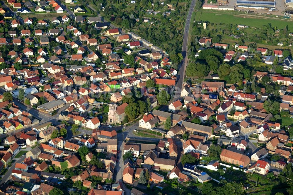 Luftaufnahme Edersleben - Ortsansicht der Gemeinde Edersleben im Bundesland Sachsen-Anhalt