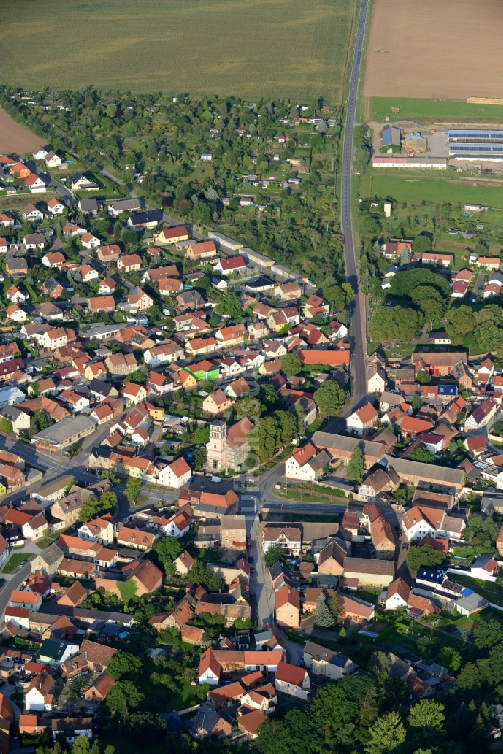 Luftbild Edersleben - Ortsansicht der Gemeinde Edersleben im Bundesland Sachsen-Anhalt