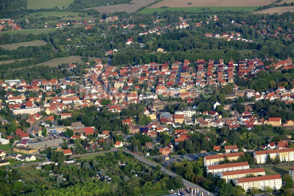 Helbra aus der Vogelperspektive: Ortsansicht der Gemeinde Helbra im Bundesland Sachsen-Anhalt