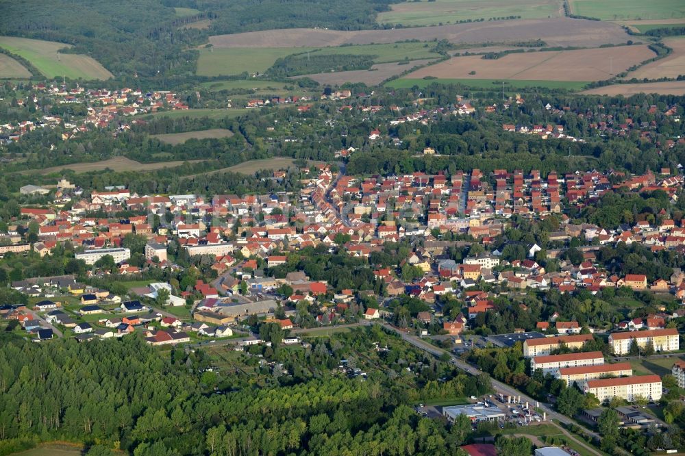 Luftbild Helbra - Ortsansicht der Gemeinde Helbra im Bundesland Sachsen-Anhalt