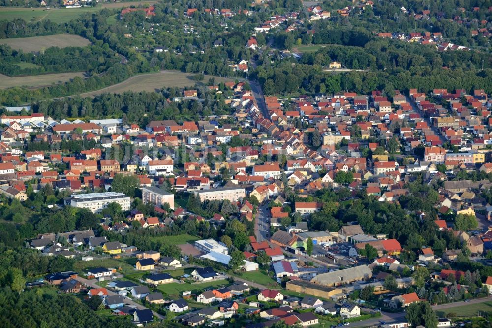 Luftaufnahme Helbra - Ortsansicht der Gemeinde Helbra im Bundesland Sachsen-Anhalt