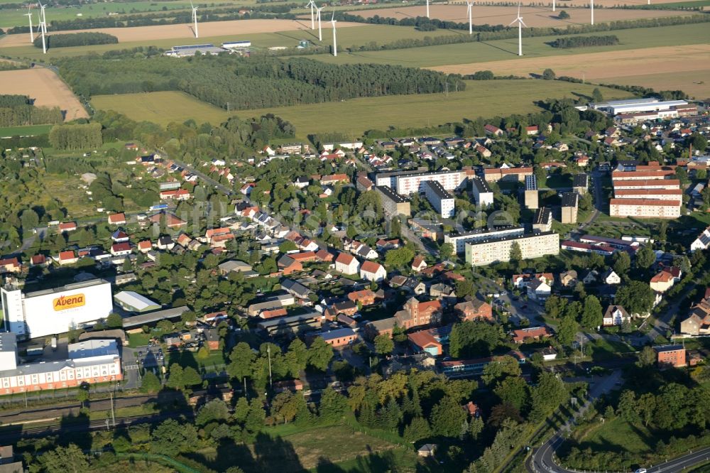 Karstädt aus der Vogelperspektive: Ortsansicht der Gemeinde Karstädt im Bundesland Brandenburg