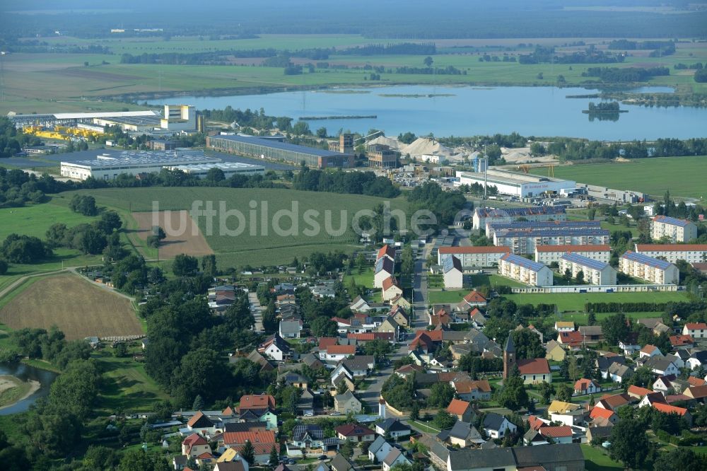 Luftbild Laußig - Ortsansicht der Gemeinde Laußig im Bundesland Sachsen