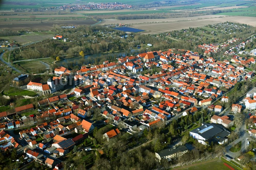 Luftaufnahme Weißensee - Ortsansicht der Gemeinde Weißensee im Bundesland Thüringen, Deutschland