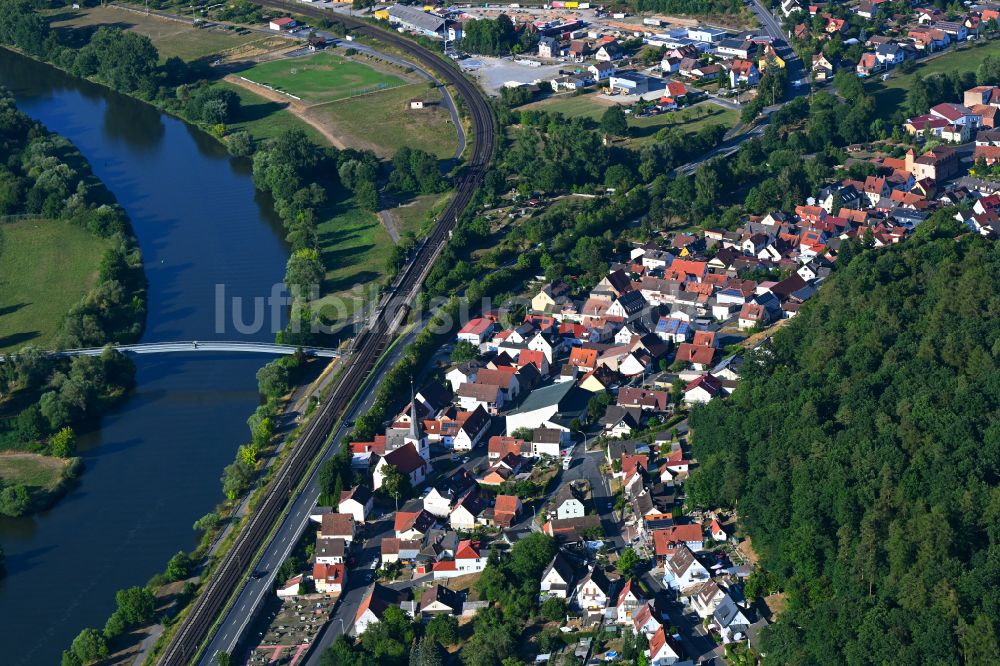 Luftaufnahme Gemünden am Main - Ortsansicht in Gemünden am Main im Bundesland Bayern, Deutschland