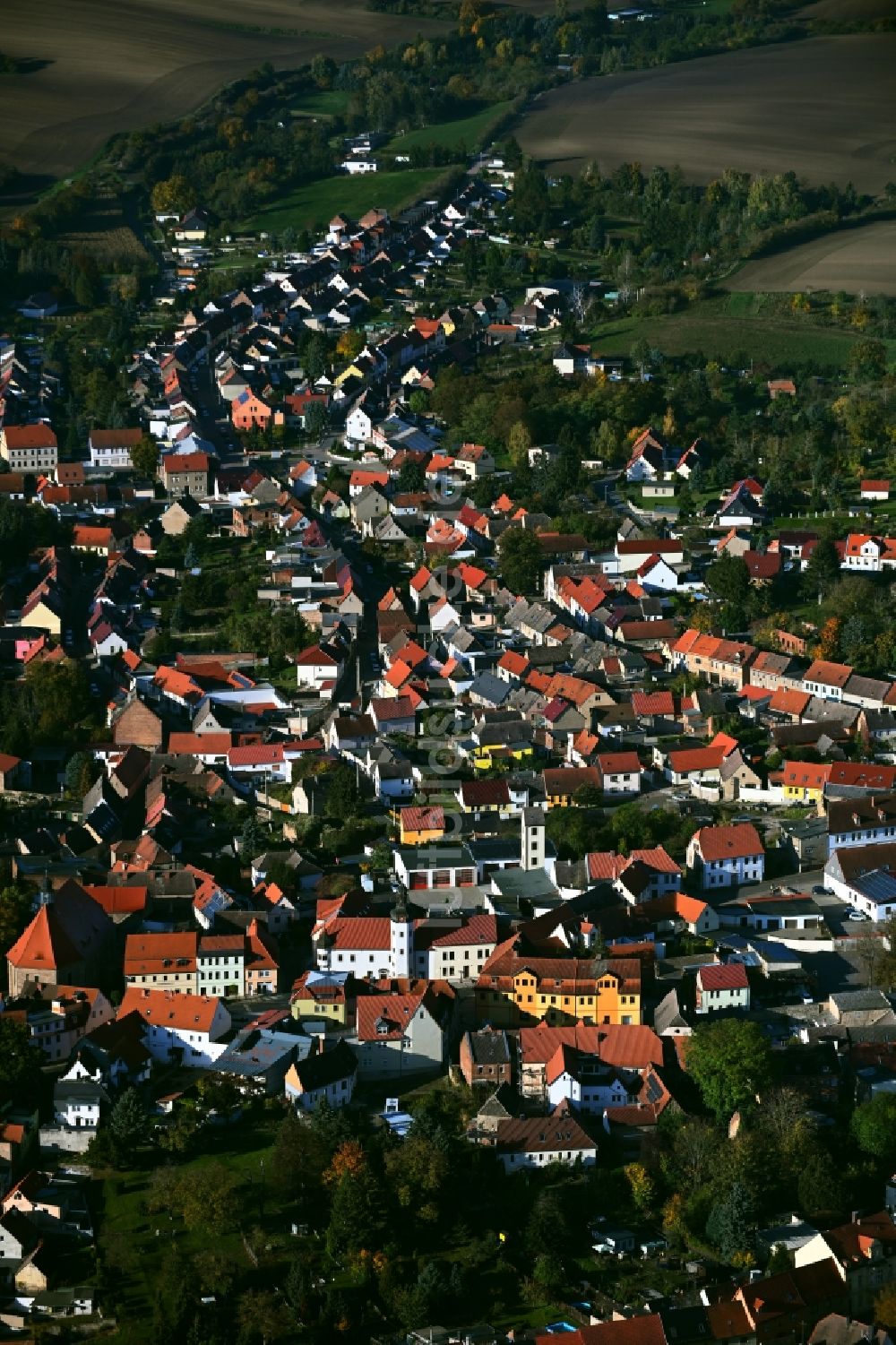 Gerbstedt aus der Vogelperspektive: Ortsansicht in Gerbstedt im Bundesland Sachsen-Anhalt, Deutschland