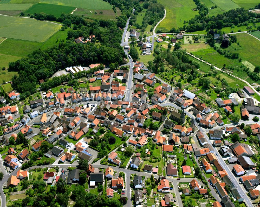 Gleimenhain von oben - Ortsansicht in Gleimenhain im Bundesland Hessen, Deutschland