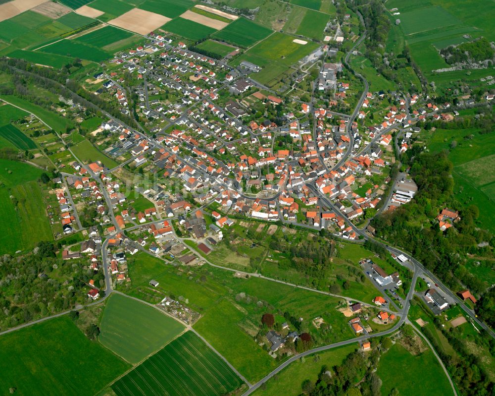 Gleimenhain von oben - Ortsansicht in Gleimenhain im Bundesland Hessen, Deutschland