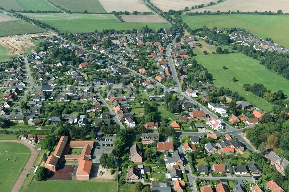 Luftaufnahme Gülzow - Ortsansicht in Gülzow im Bundesland Schleswig-Holstein