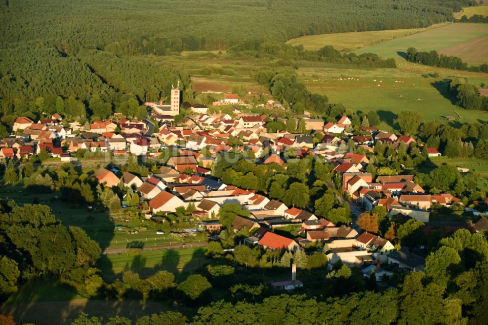 Luftaufnahme Golzow - Ortsansicht in Golzow im Bundesland Brandenburg, Deutschland