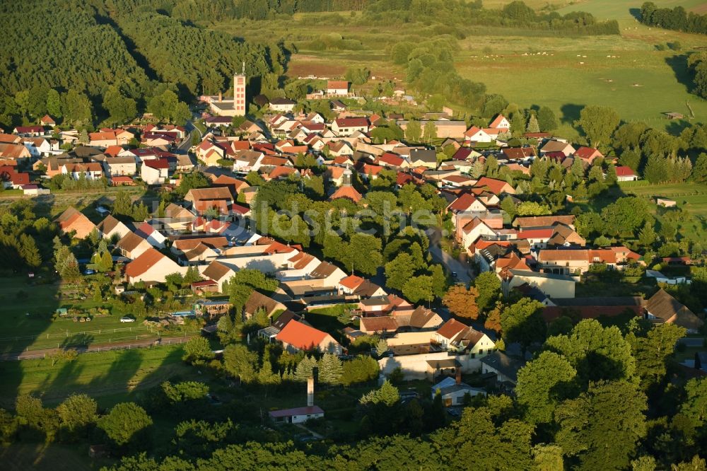 Golzow von oben - Ortsansicht in Golzow im Bundesland Brandenburg, Deutschland