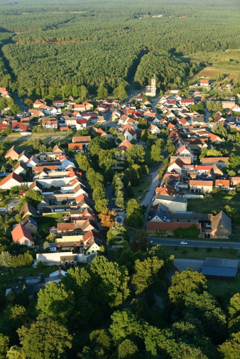 Luftbild Golzow - Ortsansicht in Golzow im Bundesland Brandenburg, Deutschland