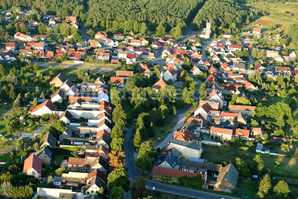 Luftaufnahme Golzow - Ortsansicht in Golzow im Bundesland Brandenburg, Deutschland