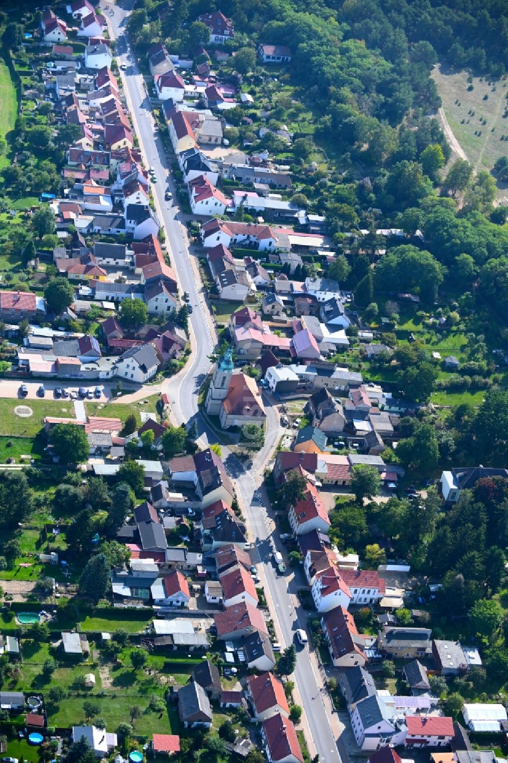 Gosen-Neu Zittau von oben - Ortsansicht in Gosen-Neu Zittau im Bundesland Brandenburg, Deutschland