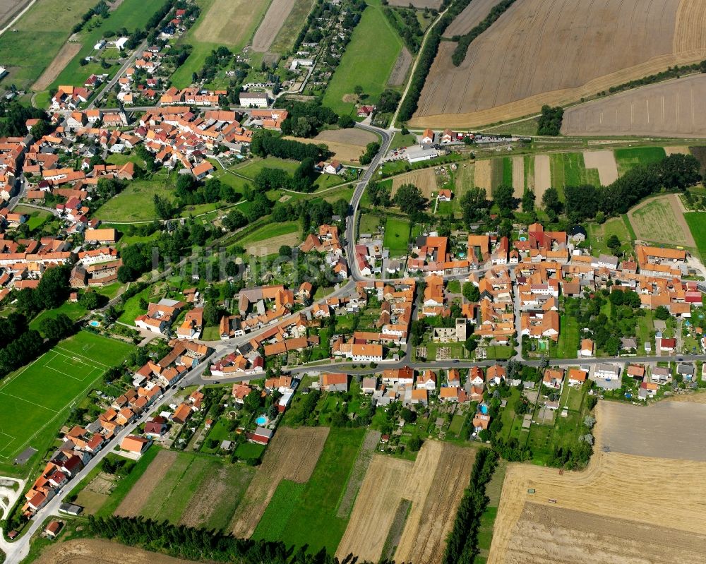 Grabe aus der Vogelperspektive: Ortsansicht in Grabe im Bundesland Thüringen, Deutschland