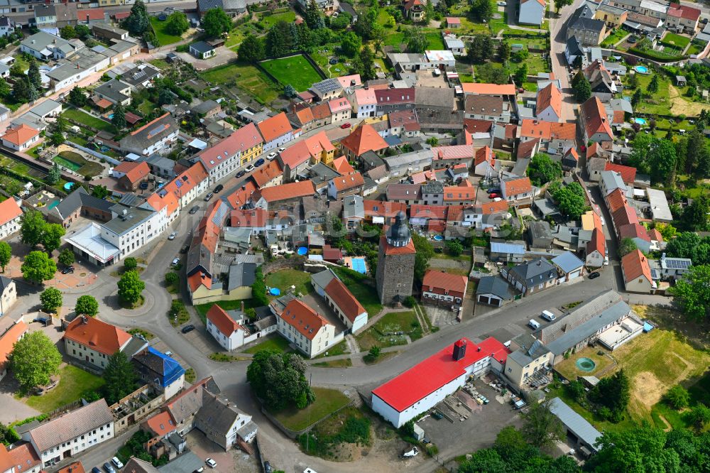 Luftaufnahme Gröbzig - Ortsansicht in Gröbzig im Bundesland Sachsen-Anhalt, Deutschland